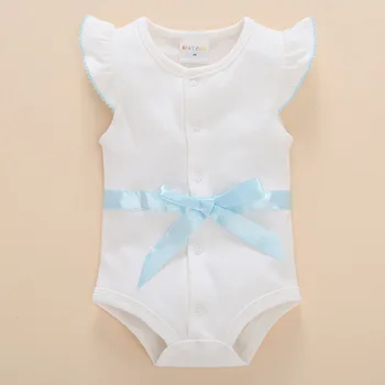 Copil haine de fata de 1 de ziua fete 0 3 6 9 12 luni copilul nou-născut costume de corp fără mâneci pentru vara dantela Volane Tul BowCute