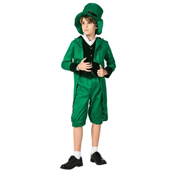 Copil Irlandez Costume de St. Patrick ' s Day Costum Verde Costum de Elf pentru Copii Cadou de Ziua de nastere Băiat Scenă de Carnaval Patrick Petrecere Cosplay Seturi