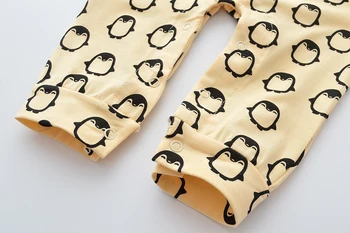 Copil Nou-Născut Băiat De Îmbrăcăminte Salopetă Desene Animate Pinguin Model Cu Maneci Lungi Salopeta Romper Tinuta Haine Copii Fete