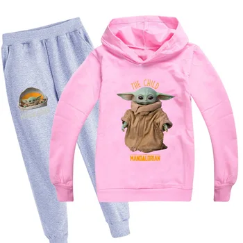 Copil nou Yoda Copil Star Wars Băieți Pulover de Bumbac de tip Boutique Copii Îmbrăcăminte Copil Fată Haine de Toamna Hanorace Pantaloni 2pc Set