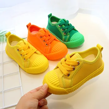 Copilul Băieți Fete Bomboane Culori Adidasi Casual Pantofi Pentru Copii Panza Verde Galben Portocaliu Plat Cu Adidas Pantofi Noi De Primăvară