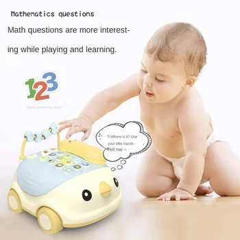 Copilul de Telefon Mobil pentru Copii 2 la 4 Ani Fata de Învățare Electronică, Jucării pentru Băieți Montessori Educaționale Muzicale Jucarii pentru Copii Cars