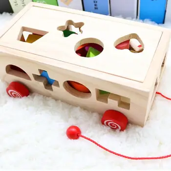Copilul Din Lemn Blocuri De Informații Caseta Sortare Forma Jucarii Copii Montessori Jucărie De Învățământ Pentru Copii Joc De Potrivire Jucarie Cadou