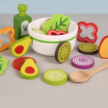 Copilul Din Lemn De Fructe Salata De Legume Simulare Jucărie De Bucătărie Preface Că Joacă Acasă Interactive Jucărie Copil De Educație Timpurie De Jucării