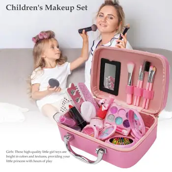 Copilul Machiaj Set de Jucării pentru Copii Cosmetice Make Up Set Fete Fete Printesa Frumusete Jucării Machiaj Cutie de Cadou pentru Copii, Jucarii Fete, Cadouri de Ziua de nastere
