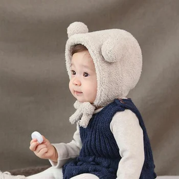 Copilul Pălării De Iarnă Caldă Ureche Pălărie De Protecție Capace Copil Nou-Născut Minunat Urs De Pluș Beanie Palarie Copii Copil Pălărie Accesorii