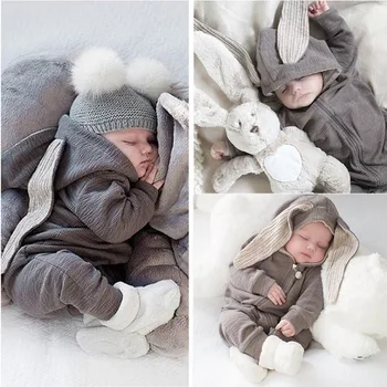 Copilul Romper Gros cu Gluga Nou-născuți Body Salopete de Iarna pentru Fetita Haine cu Gluga Baieti Salopeta Romper de Îmbrăcăminte pentru Sugari
