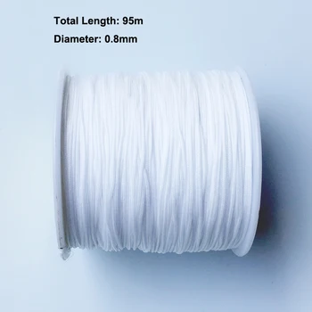 Copilul Teether Accesorii 95m Satin Cablul de Nailon pentru Silicon Dentiție Colier 0,8 MM Mână-tricot Cabluri Frânghie de Mătase pentru Suzeta Clip