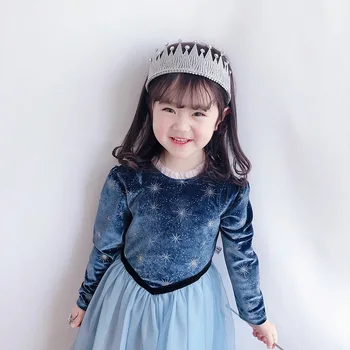 Coreea Style Simplu pentru Copii Headwears Gheață Zăpadă Printesa Coroana Strălucitoare Pietre Bentițe pentru Fete de Moda Accesorii de Par