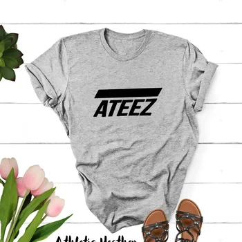 Coreeană Grup Kpop ATEEZ T-Shirt Femei Barbati Tricou Topuri Hongjoong Seonghwa Yunho Yeosang San Mingi Wooyoung jong-ho ATEEZ Tricou