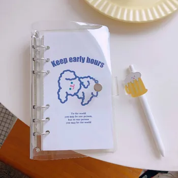 Coreeană Transparent Coajă De Creatie Mici Proaspete A6 Buzunar Buclă Mică Portabil Notebook, Notepad Școală Papetărie De Birou