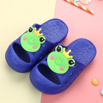 Coroana Interioară Desculț Pantofi Frog Princess Toe-A Acoperit Copii Fete Copii Papuci Baieti Bloca Copilul Grădină Încălțăminte De Plajă Gol
