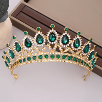 Coroană De Nunta Nupțial Diadema De Aur De Argint De Culoare Stras De Cristal Diademă De Regină, Prințesa Diademe De Mireasa De Păr Bijuterii