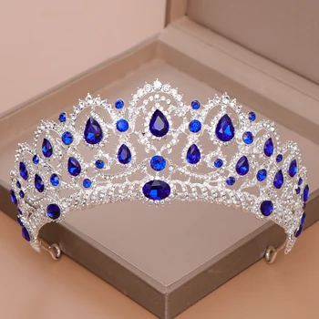 Coroană De Nunta Nupțial Diadema De Aur De Argint De Culoare Stras De Cristal Diademă De Regină, Prințesa Diademe De Mireasa De Păr Bijuterii