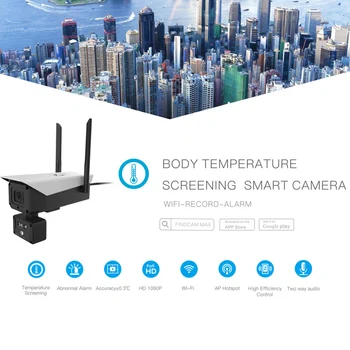 Corp inteligent de Măsurare a Temperaturii cu Infraroșu de Termoviziune cu Camera 1080P Ecran Digital Febra Alarmă de Temperatură Înaltă Cu Trepied