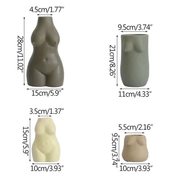 Corpul Vaze din Ceramica de Arta Corp Nud de Femeie Manual de Abstract Uscate Ghiveci Acasa TV Cabinet Desktop Camera de zi Accesorii