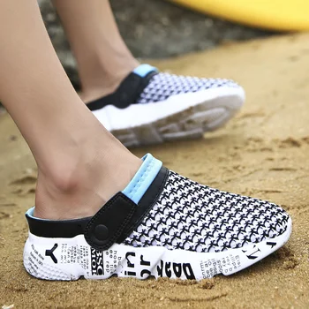 Coslony Sandale Bărbați Grădină Pantofi anti-alunecare 2020 trend Vara Apa Pantofi Slip pentru Plaja Piscina Usoare ochiurilor de plasă Respirabil