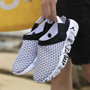 Coslony Sandale Bărbați Grădină Pantofi anti-alunecare 2020 trend Vara Apa Pantofi Slip pentru Plaja Piscina Usoare ochiurilor de plasă Respirabil
