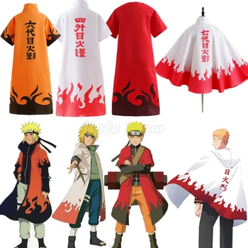 Cosplay Naruto Costum Anime Japonia Halloween Shippuden 4-a și a 6-a și a 7-lea Hokage Mantie Cape Pentru Barbati Femei Pentru Tinuta C28140AD