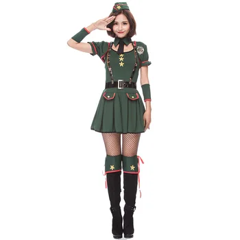 Costume de halloween cosplay club petrecere club de noapte costum verde militar de poliție costum de marinar haine cosplay costum 9Pcs/set
