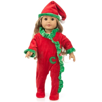 Costume roșii se Potrivesc pentru American o Fata Papusa Haine de 18 inch Papusa , Fata de Crăciun Cadou(vinde doar haine)