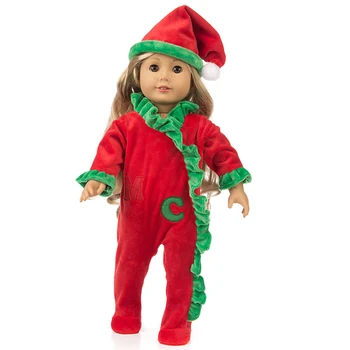 Costume roșii se Potrivesc pentru American o Fata Papusa Haine de 18 inch Papusa , Fata de Crăciun Cadou(vinde doar haine)