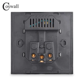 Coswall Dual USB Port de Încărcare 5V 2.1 LED Indicator 16A Perete UE Priza de Putere Priza PC Panou Gri Gri Negru Alb Aur