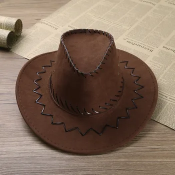 Cowboy Pălărie Cowgirl Set pentru Petrecerea de Halloween Dress Up Costume Casual de Vara Copii Pălării de Soare Simțit Cordon Pălărie cu Bandana