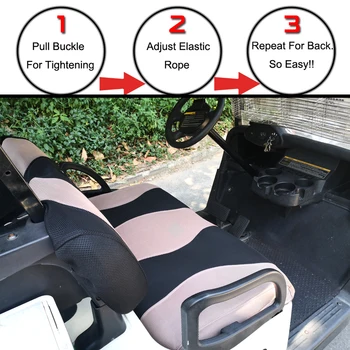 Coș de Golf Seat Cover Set se Potrivesc pentru EZGO TXT,RXV și Clubul Auto DS. Respirabil, Lavabil Din Poliester Plasă De Pânză. Reînnoiți-vă de Golf.