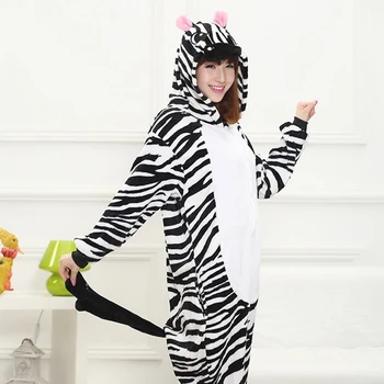 Craciun Adult Unicorn Ochi Panda Kigurumi Cosplay cu Gluga-O singură Bucată de Dinozaur Pijama Onesis Costum de Flanel Haine XL