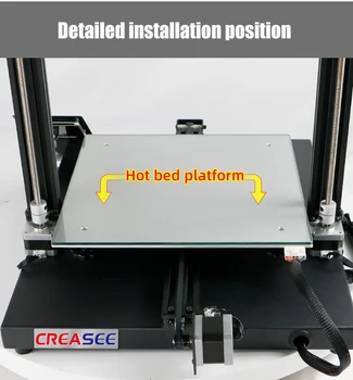 CREASEE Imprimantă 3D Părți 24V Fierbinte Pat Platforma 225/235/310mm Substrat de Aluminiu Heatbed Dreptul de File de Partea Accesorii 310x310mm