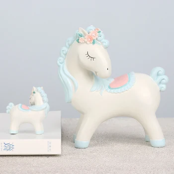 Creative Basm Calul Figurine De Rasina De Artizanat Ornament Desene Animate Calul Miniaturi Acasă Decor Gradina Accesorii Cadouri Pentru Copii Jucarii