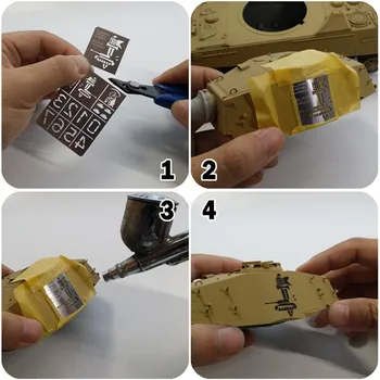 Creative Camuflaj Scurgere Spray Șablon Șablon DIY Spray Placa Instrument pentru Gundam Modelul Militar Accesorii