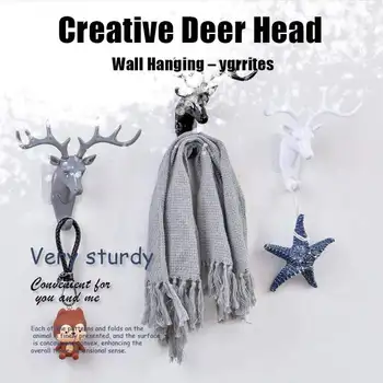 Creative Cap de Cerb pe Perete Cârlig de Epocă Coarne de Cerb pentru Haine, Pălărie, Eșarfă Cheie Coarne de Cerb Cuier Rack decor de Crăciun