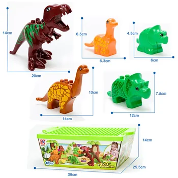 Creative Dinozaur Jurassic Paradis Lume Animal de Pădure Copac Jucarii Copii Blocurile Animale DIY Asamblate Cărămizi Băieți Cadouri