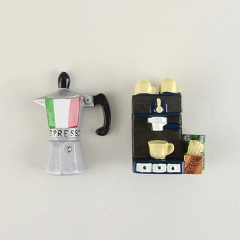 Creative drăguț 3D Cafea Accesorii Magnet de Frigider Desene animate Moka pot Ceașcă de Cafea în Formă Magnetic Notă de Adsorbție Decor