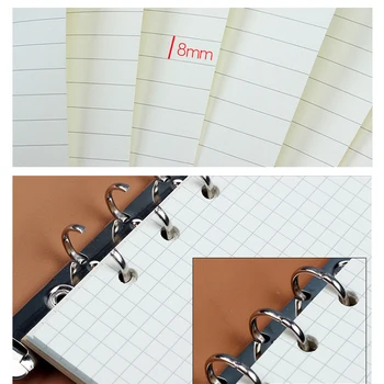 Creative Mici Proaspete Agenda Din Piele Jurnalul Notebook Grid Punct Linie Albă De Hârtie Kraft Jurnal Școală Notepad Rechizite De Birou Cadouri