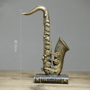 Creative Muzică Acasă Mobilier Modern, Decor Ornamente Saxofon, Vioara, Trompeta Instrument Model de Rasina de Artizanat Saxofon Figura Cadou