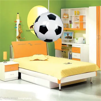 Creative pentru Copii Sala de Sport Fotbal Sticla E27 Lumina Pandantiv Pentru Copii Cadou Dormitor Ac 80-265V 1335