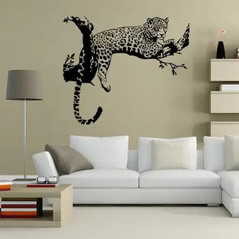 Creative Realism Africane Pășuni Leopard Negru Autocolante de Perete Camera de zi Dormitor Decor Detașabil Poster Tapet m30 30+