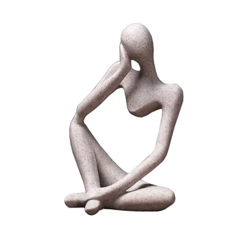 Creative Rășină Statui Abstracte Gânditor Oameni Statuie Sculpturi Figurina Decor DIY Meșteșug Office Home Decor Figurine