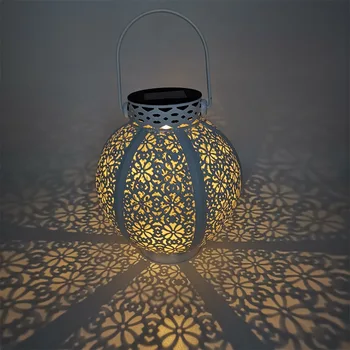Creative Solar LED Fier de Artă Gol Lanternă de Lumină în aer liber Decorative de Iluminat Portabile Agățat Lampa Proiectorului pentru Gradina Curte Pat