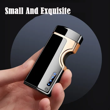 Creative USB Electric Brichetă Reîncărcabilă fără flacără de Plasmă cu Arc Bricheta Accesorii de Fumat Infraroșu Inducție Brichete