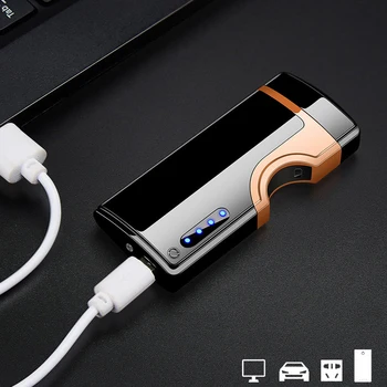 Creative USB Electric Brichetă Reîncărcabilă fără flacără de Plasmă cu Arc Bricheta Accesorii de Fumat Infraroșu Inducție Brichete