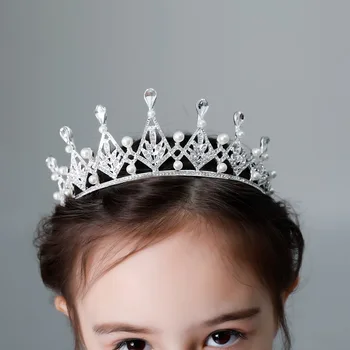Criancas Meninas Sclipici Strass Crystal Sclipire Casamento Da Menina de Flor vestidos de Baile de Aniversario Da Coroa Princesa