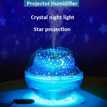 Cristal Cerul Înstelat De Proiecție Umidificator Capacitate Mare De Noapte Plina De Culoare De Lumină Umidificator Atmosferă De Lumină Purificator De Aer