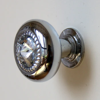 Cristal de Diamant Bucătărie butoane de Cabinet Cristal Butoane Sertar argint Zinc din Aliaj Dulap Wardobe Mânere Trage Butoane