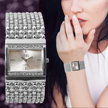 Cristal de Lux pentru Femei Brățară Ceas Rezistent la Șocuri Brățară din Oțel Inoxidabil Ceasuri de Top de Brand de Lux Femei Cuarț Ceas de mână