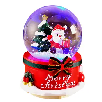 Cristal Glob de Zăpadă om de Zăpadă Minge de Sticlă Music Box Ambarcațiuni Desktop Acasă Decorare Minge de Crăciun cu Zăpadă Cadouri de Anul Nou