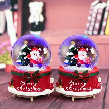 Cristal Glob de Zăpadă om de Zăpadă Minge de Sticlă Music Box Ambarcațiuni Desktop Acasă Decorare Minge de Crăciun cu Zăpadă Cadouri de Anul Nou